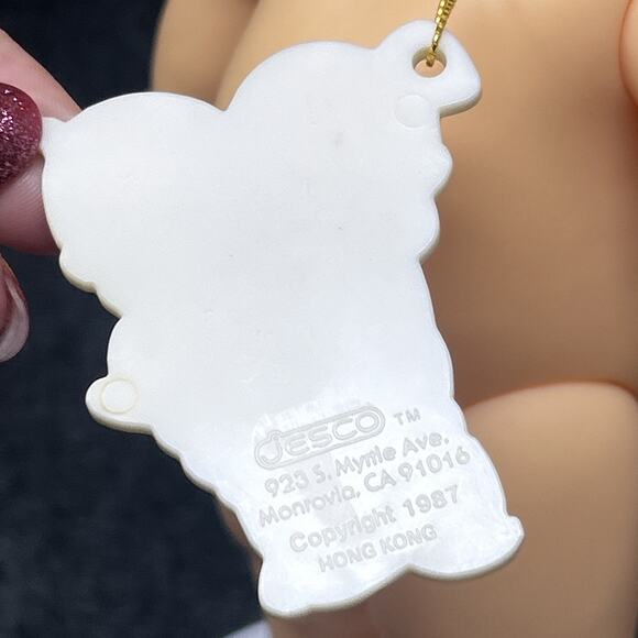 Vtg Jesco 1987 Kewpie Rubber Face Doll 11 Inch Collectible Hard Plastic Hang Tag - Picture 8 of 12
